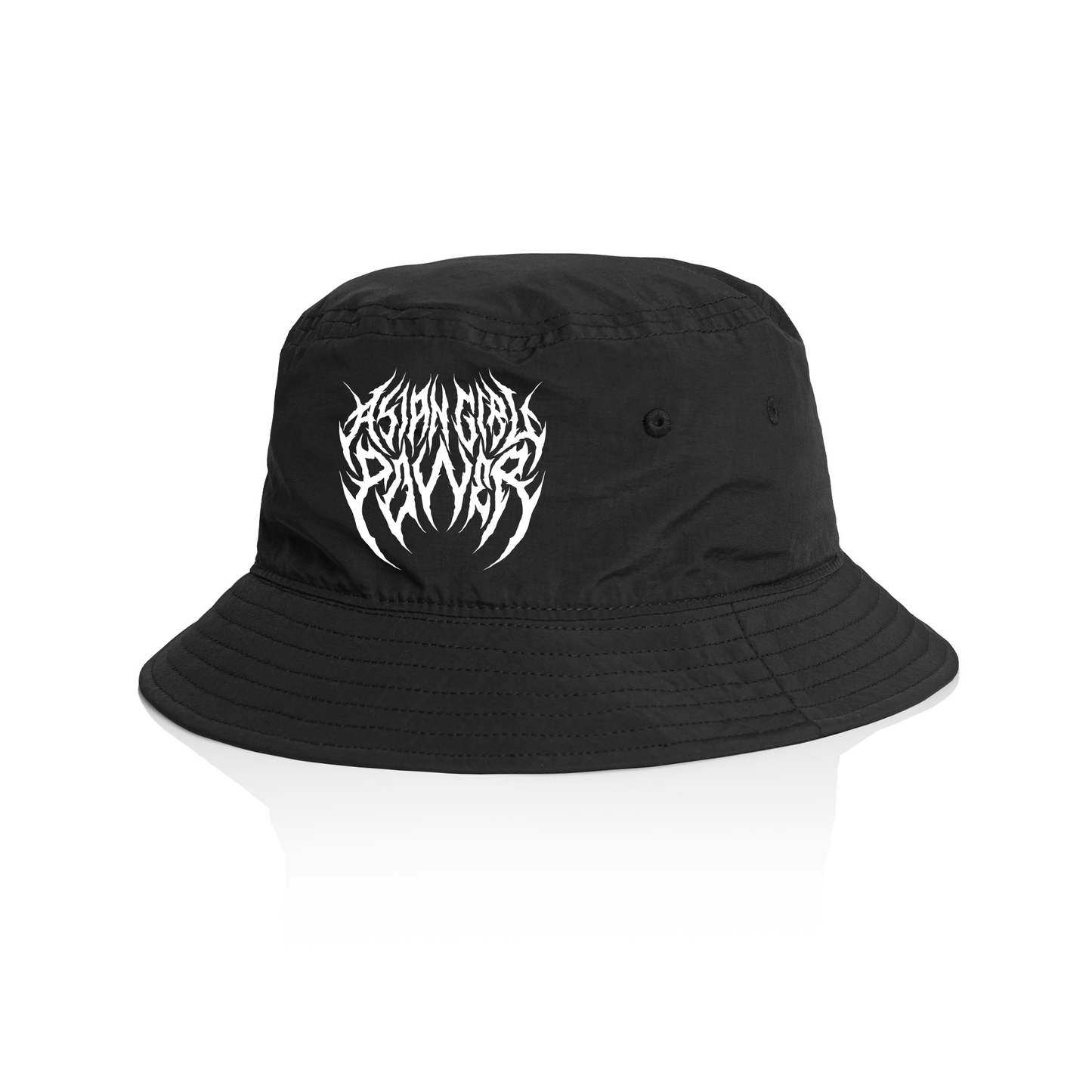 Asian Girl Power Metal Bucket Hat