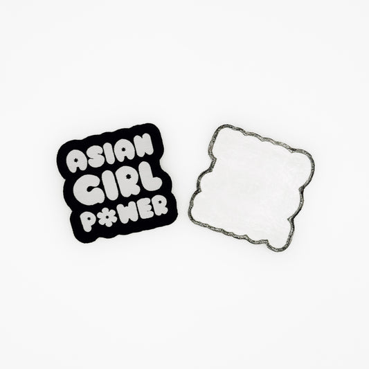 Asian Girl Power Bubble Patch
