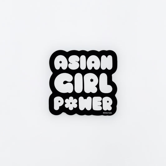 Asian Girl Power Bubble Sticker
