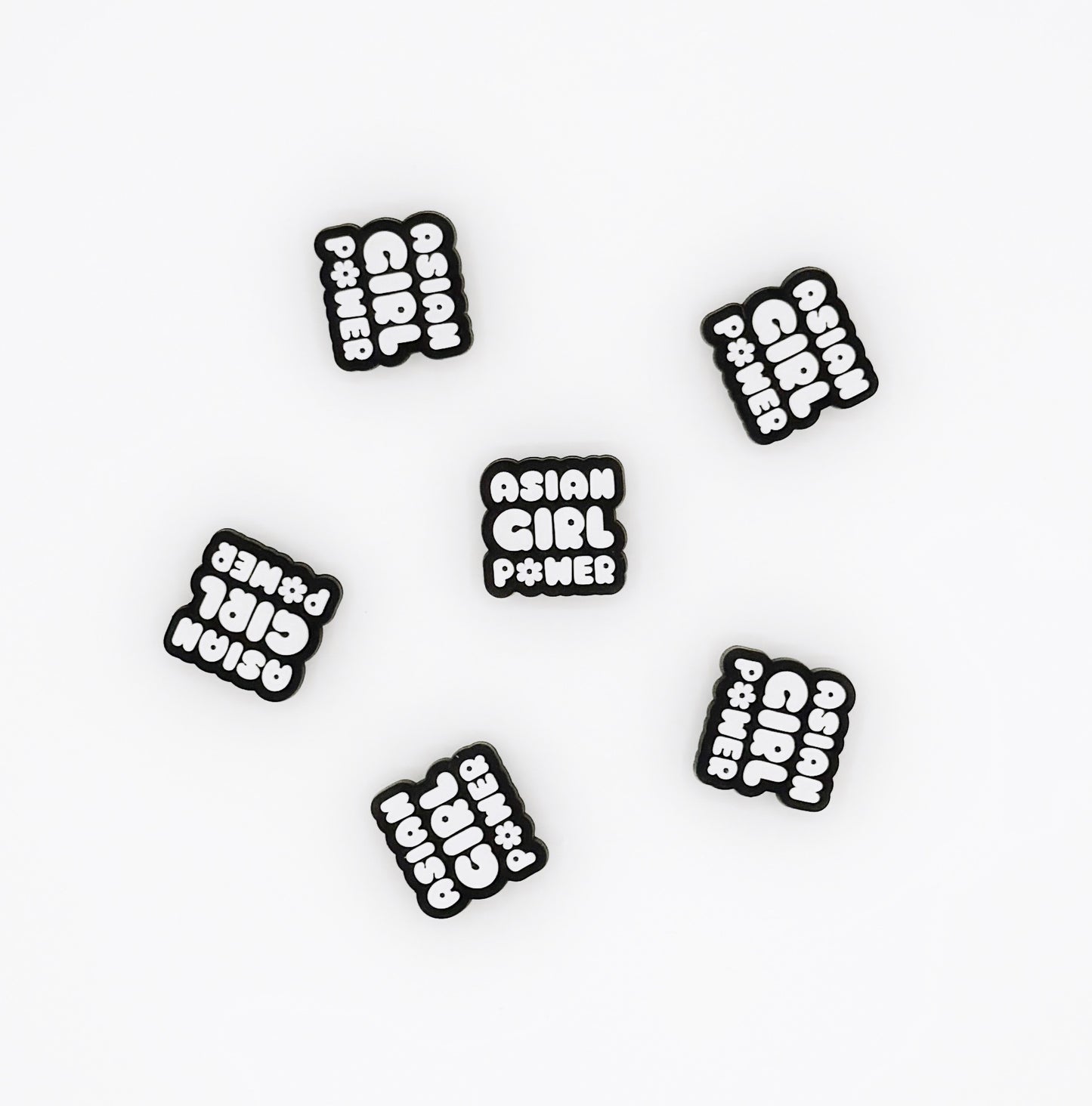 Asian Girl Power Bubble Shoe Charm