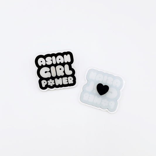 Asian Girl Power Bubble Pins
