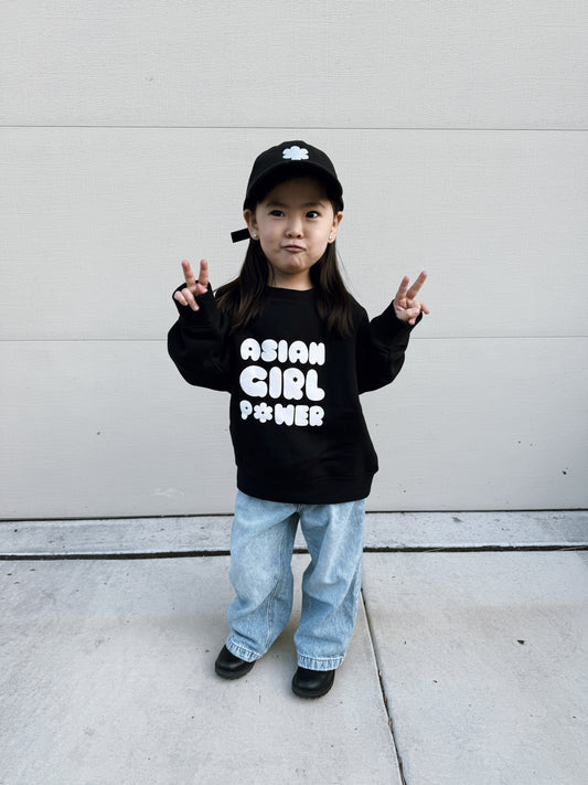 Asian Girl Power Bubble Sweatshirt