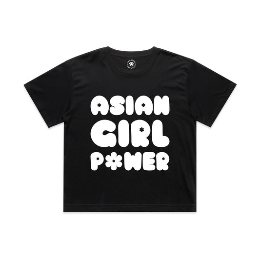 Asian Girl Power Bubble Crop Tee