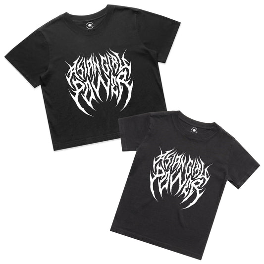 Asian Girl Power Metal Crop Tee + T-shirt Bundle