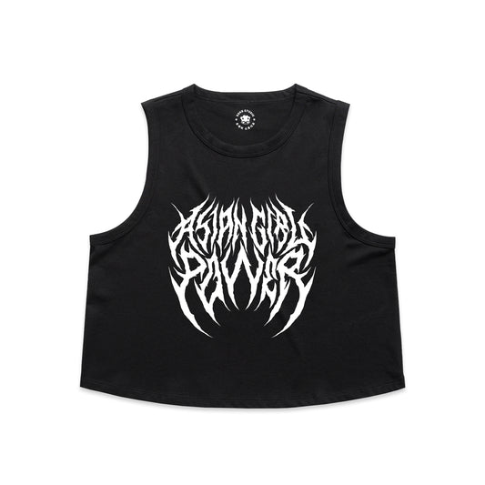 Asian Girl Power Metal Crop Tank