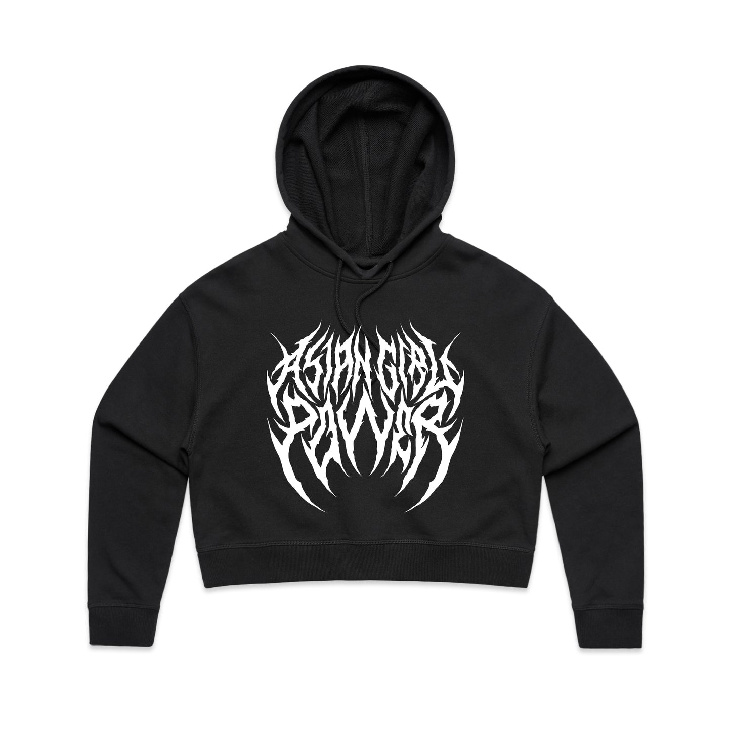Asian Girl Power Metal Crop Hood