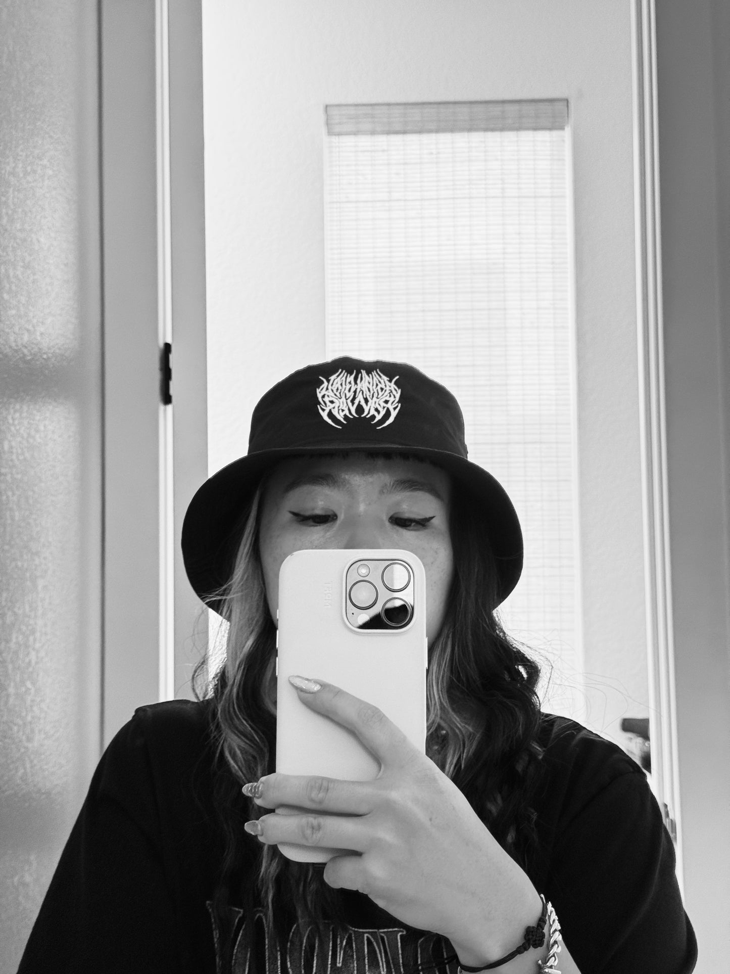 Asian Girl Power Metal Bucket Hat