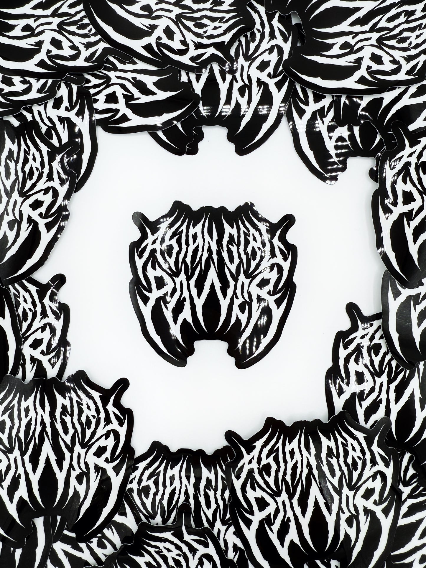 Asian Girl Power Metal Sticker