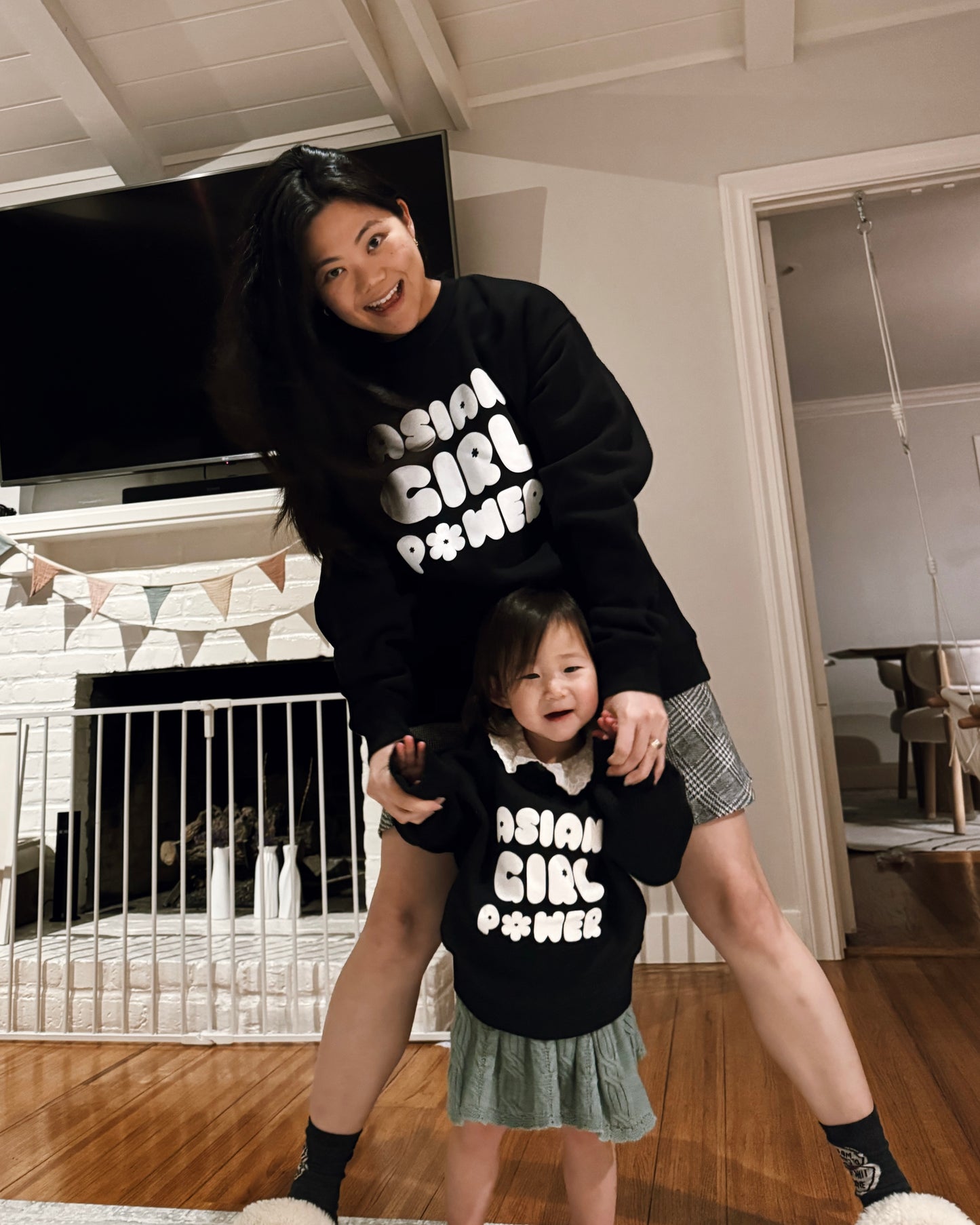 Asian Girl Power Bubble Sweatshirt