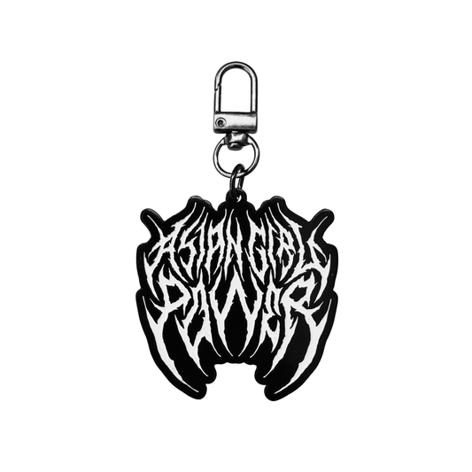 Metal Asian Girl Power Keychain